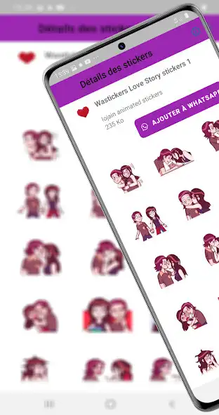 Play Wastickers Love Story stickers  and enjoy Wastickers Love Story stickers with UptoPlay