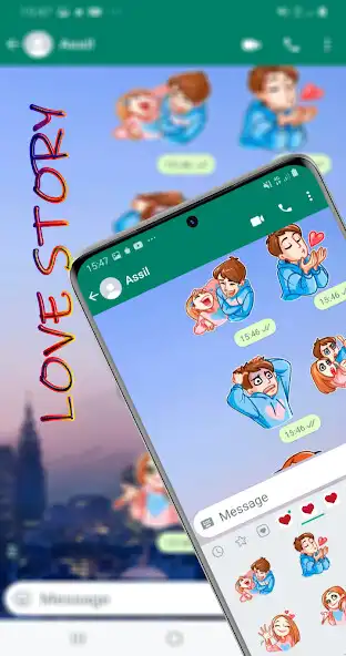 Play Wastickers Love Story stickers as an online game Wastickers Love Story stickers with UptoPlay