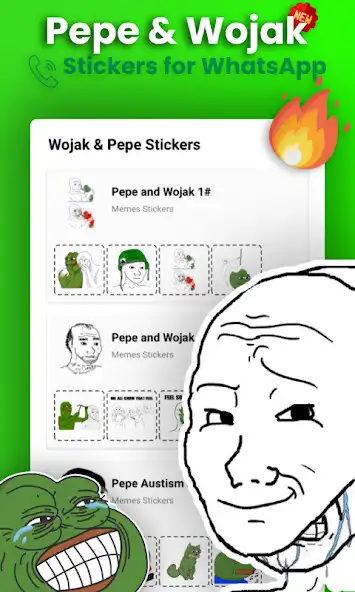 Play Wasticker Wojak Stickers frog  and enjoy Wasticker Wojak Stickers frog with UptoPlay