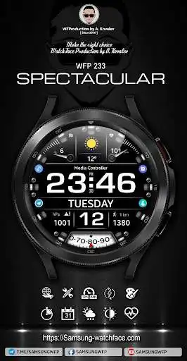 Play Watchface WFP 233 Spectacular  and enjoy Watchface WFP 233 Spectacular with UptoPlay