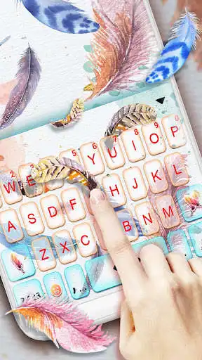 Play Watercolor Lite Feather Keyboard Theme  and enjoy Watercolor Lite Feather Keyboard Theme with UptoPlay