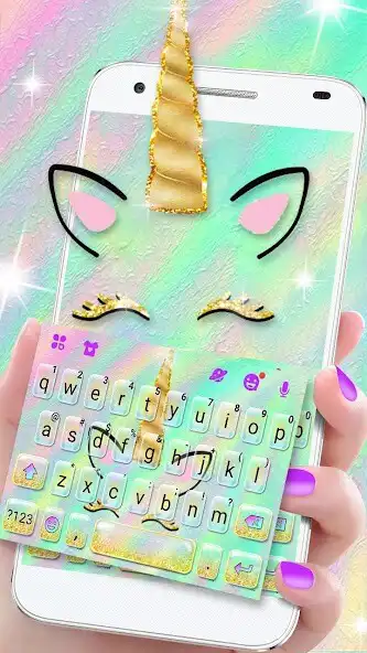 Play Watercolor Unicorn Keyboard Theme as an online game Watercolor Unicorn Keyboard Theme with UptoPlay