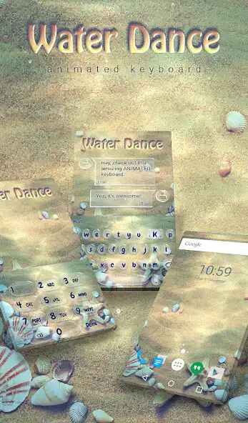 Play Water Dance Animated Keyboard + Live Wallpaper