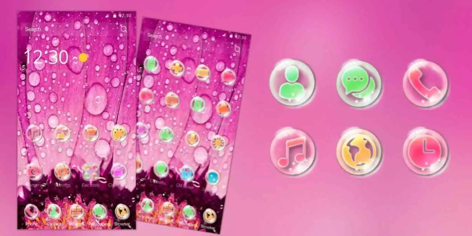 Play Water drips flower pink