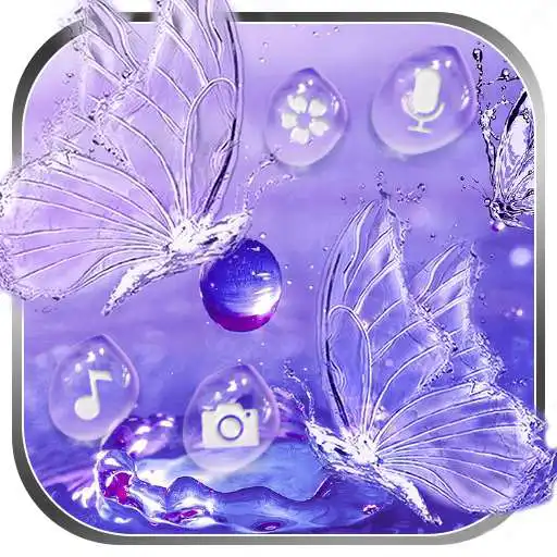 Play Water Drop Butterfly Launcher Theme Live Wallpaper APK