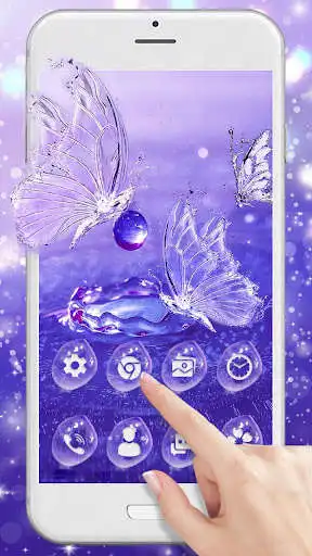 Play Water Drop Butterfly Launcher Theme Live Wallpaper  and enjoy Water Drop Butterfly Launcher Theme Live Wallpaper with UptoPlay