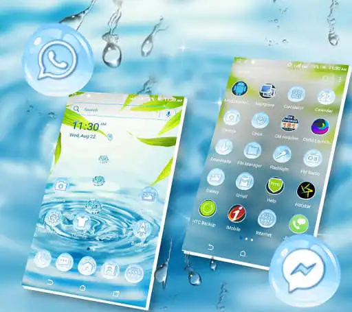 Play Water Drop Launcher Theme as an online game Water Drop Launcher Theme with UptoPlay