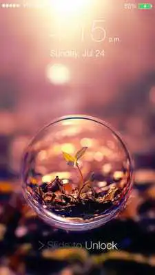 Play Water Drop Lock Screen OS10