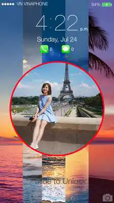 Play Water Drop Lock Screen OS10