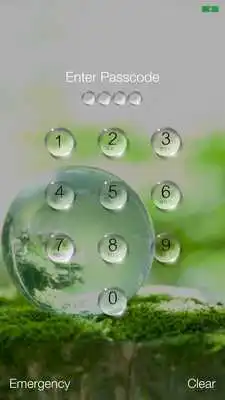 Play Water Drop Lock Screen OS10