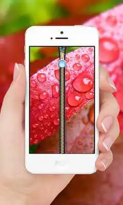 Play Water Drop Zipper Screen Lock