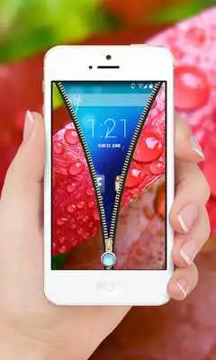 Play Water Drop Zipper Screen Lock