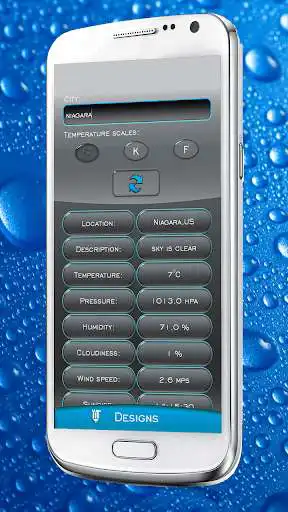 Play Waterfall Clock Weather Widget