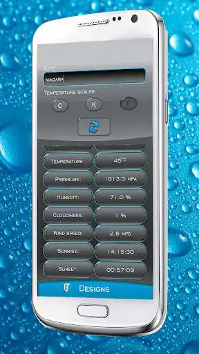 Play Waterfall Clock Weather Widget