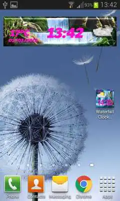 Play Waterfall Clock Weather Widget