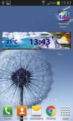 Play Waterfall Clock Weather Widget