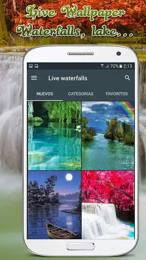 Play Waterfall live wallpaper real