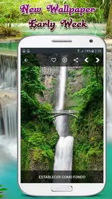 Play Waterfall live wallpaper real