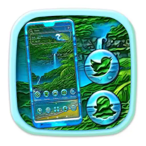 Play Waterfall Oil Painting Theme APK