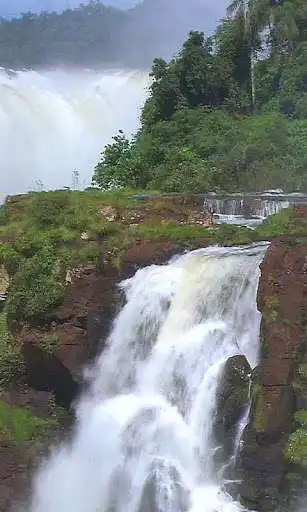 Play Waterfall on a waterfall back