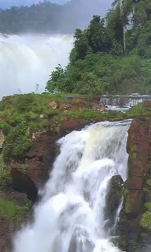 Play Waterfall on a waterfall back