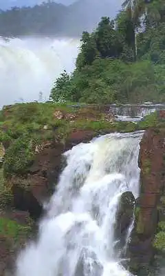 Play Waterfall on a waterfall back