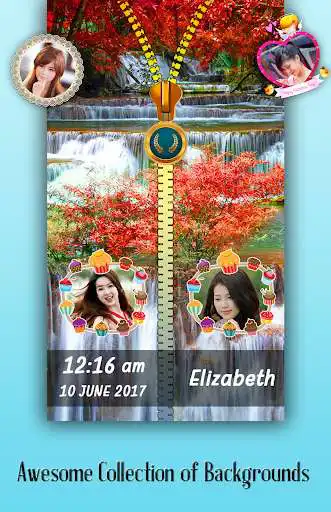 Play Waterfall Zipper Lock Screen  and enjoy Waterfall Zipper Lock Screen with UptoPlay