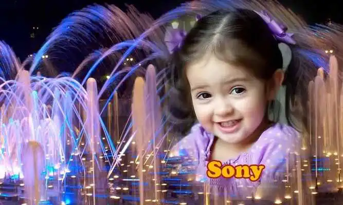 Play Water Fountain Frame Photo