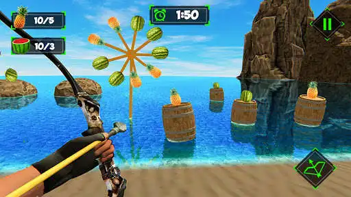 Play Watermelon Shooting Ultimate Challenge 3D as an online game Watermelon Shooting Ultimate Challenge 3D with UptoPlay