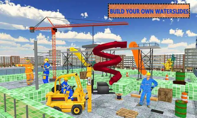 Play Water Slide Build  Adventure Craft Construct Ride