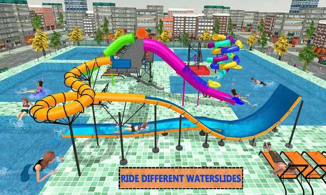 Play Water Slide Build  Adventure Craft Construct Ride