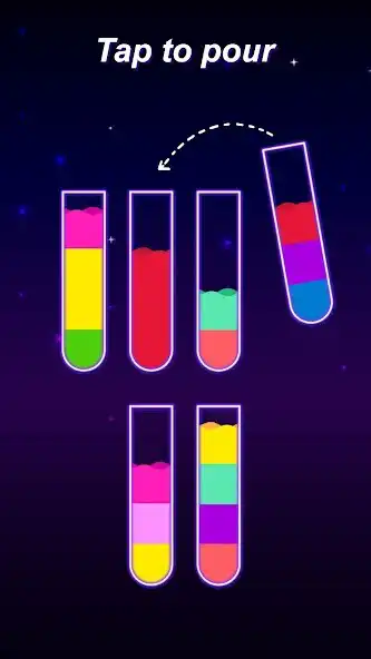 Play Water Sort Glow - Color Sort as an online game Water Sort Glow - Color Sort with UptoPlay