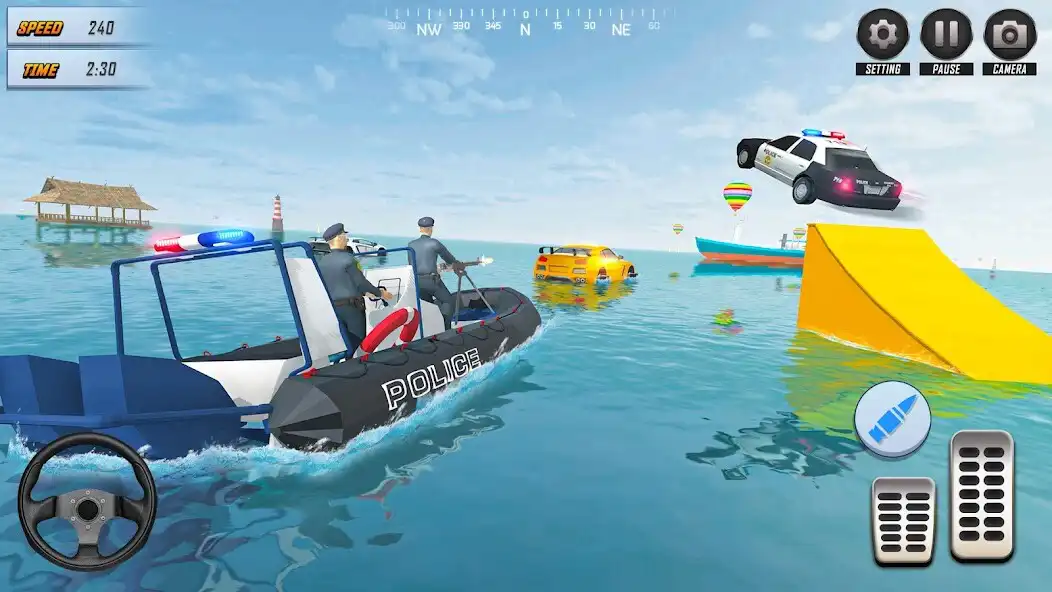 Play Water Surfing: Cop Simulator as an online game Water Surfing: Cop Simulator with UptoPlay