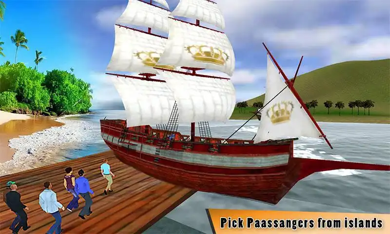 Play Water Taxi: Pirate Ship Transport 3D as an online game Water Taxi: Pirate Ship Transport 3D with UptoPlay