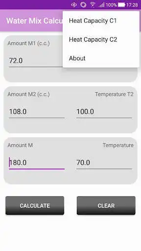 Play Water Temperature Calculator as an online game Water Temperature Calculator with UptoPlay