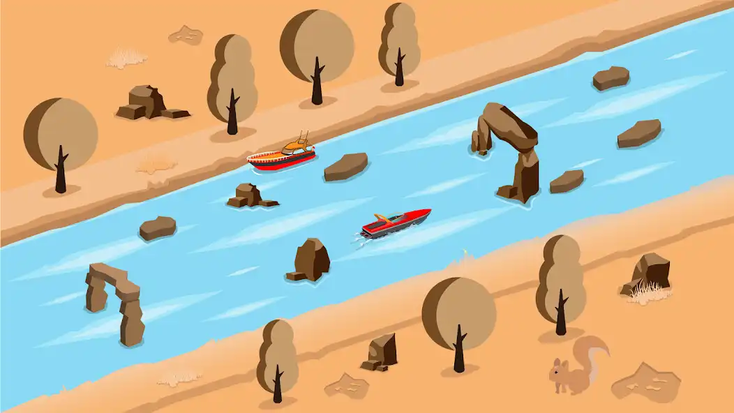 Play Wave Runner: Endless Boat Game as an online game Wave Runner: Endless Boat Game with UptoPlay
