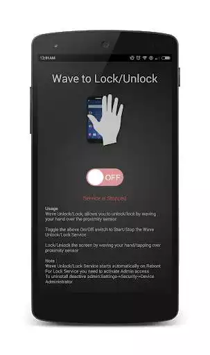 Play Wave to Lock/Unlock