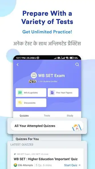 Play WB SET Exam Preparation App as an online game WB SET Exam Preparation App with UptoPlay