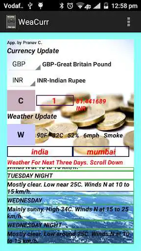 Play WeaCurrApp as an online game WeaCurrApp with UptoPlay