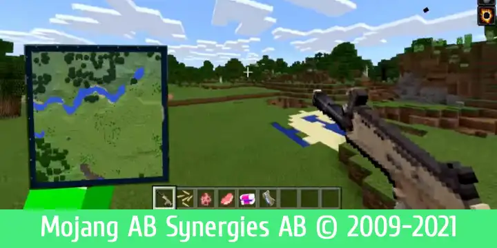 Play Weapon guns mod for Minecraft PE as an online game Weapon guns mod for Minecraft PE with UptoPlay