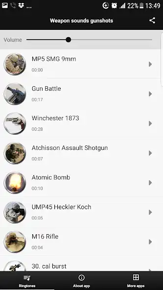 Play Weapon Sounds Gunshots  and enjoy Weapon Sounds Gunshots with UptoPlay