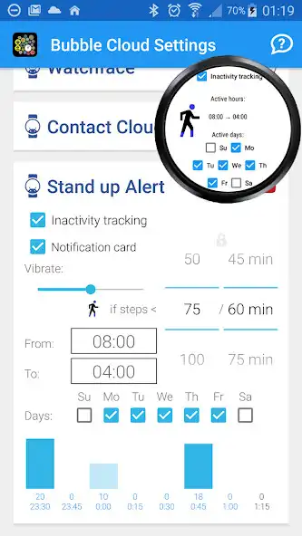 Play Wear Stand-up Alert +Watchface complication bubble as an online game Wear Stand-up Alert +Watchface complication bubble with UptoPlay