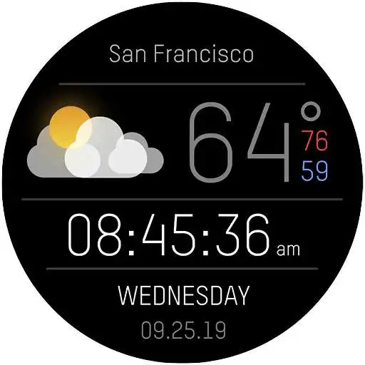 Play Weather Black Premium Watch Face APK