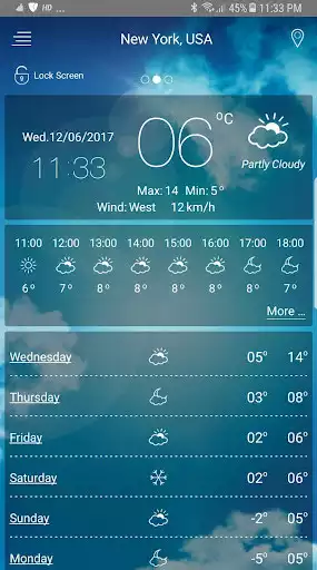Play Weather forecast  and enjoy Weather forecast with UptoPlay