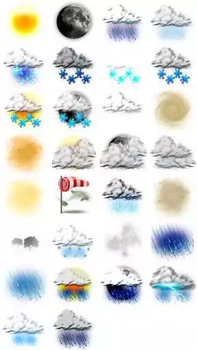 Play Weather M8. Icons. Real Nature