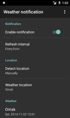 Play Weather notification