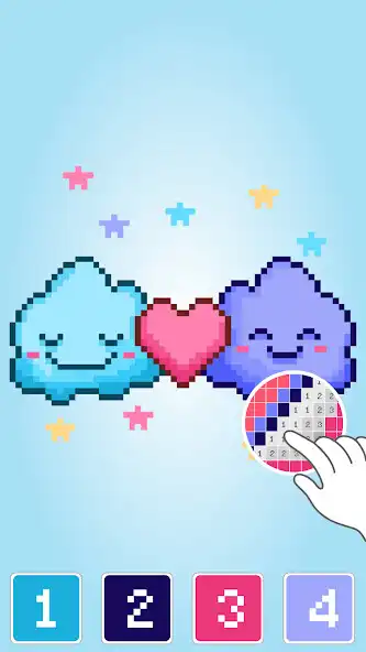 Play Weather Pixel Art Coloring as an online game Weather Pixel Art Coloring with UptoPlay