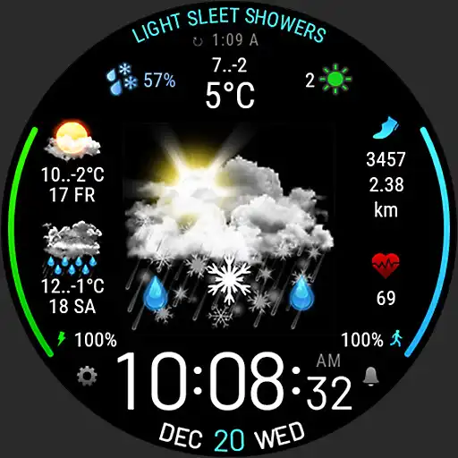 Play Weather watch face W5 APK