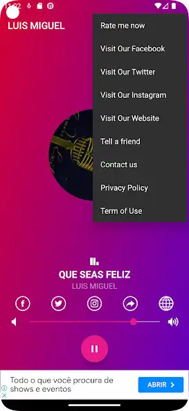 Play WebRádio Luis Miguel  and enjoy WebRádio Luis Miguel with UptoPlay