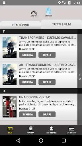 Play Webtic Ariston e Cristallo Cinema as an online game Webtic Ariston e Cristallo Cinema with UptoPlay